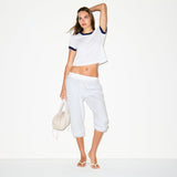 WORN IN JERSEY BABY TEE | SNOW CONTRAST