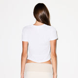 WORN IN JERSEY BABY V NECK TEE | SNOW