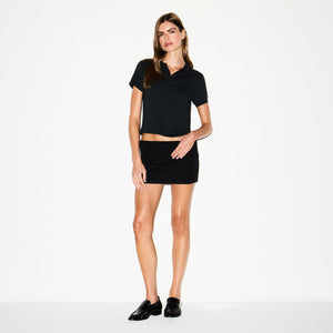 WORN IN JERSEY POLO BABY TEE | ONYX