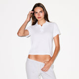 WORN IN JERSEY POLO BABY TEE | SNOW