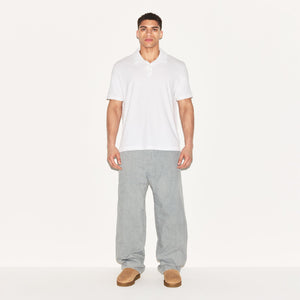 SKIMS COTTON MENS RELAXED POLO | CHALK