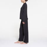 SKIMS SLEEP LONG SLEEVE BUTTON UP SET | ONYX
