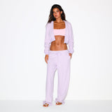 COTTON FLEECE CLASSIC STRAIGHT LEG PANT | PURPLE HEATHER