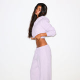 COTTON FLEECE CLASSIC STRAIGHT LEG PANT | PURPLE HEATHER