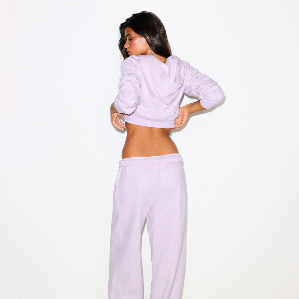 COTTON FLEECE CLASSIC STRAIGHT LEG PANT | PURPLE HEATHER