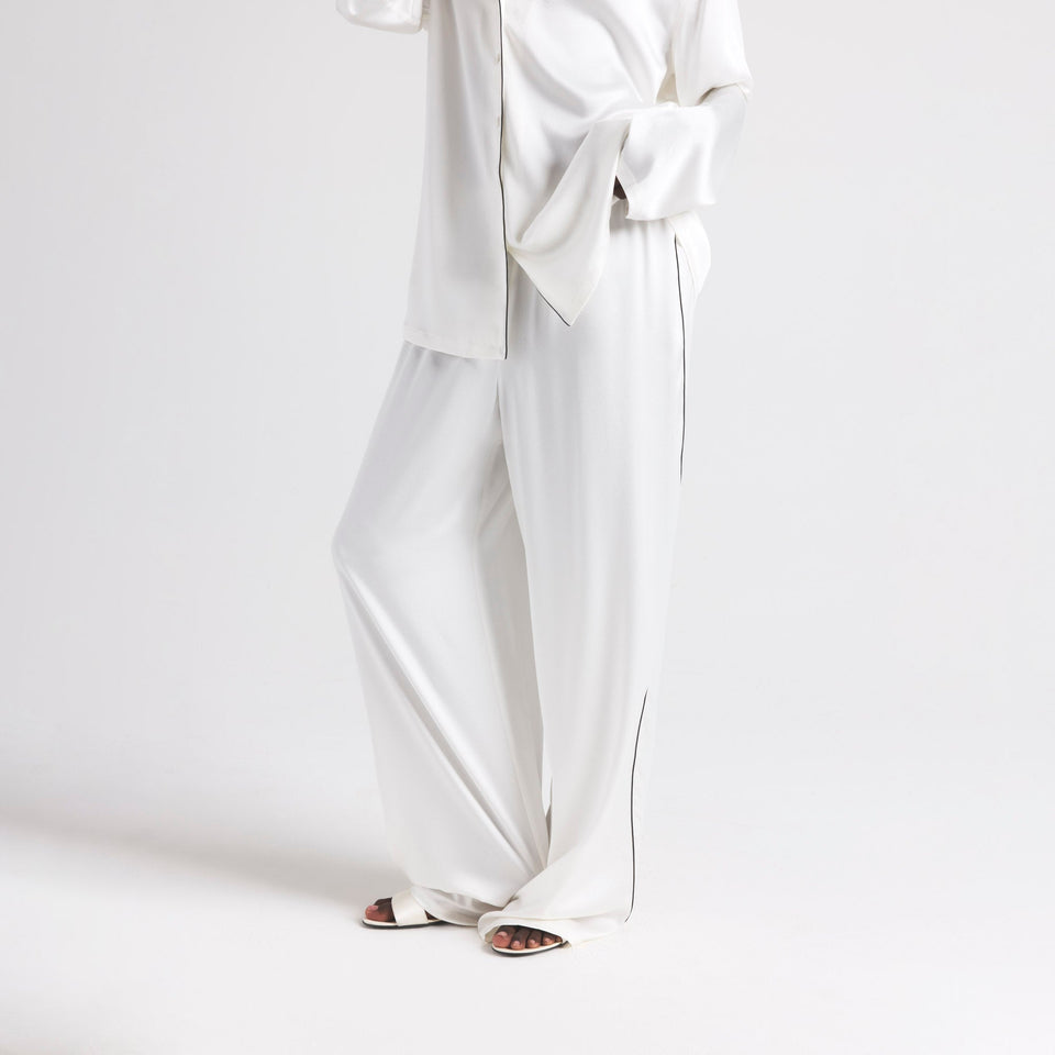 SILK LONG SLEEP SET | IVORY