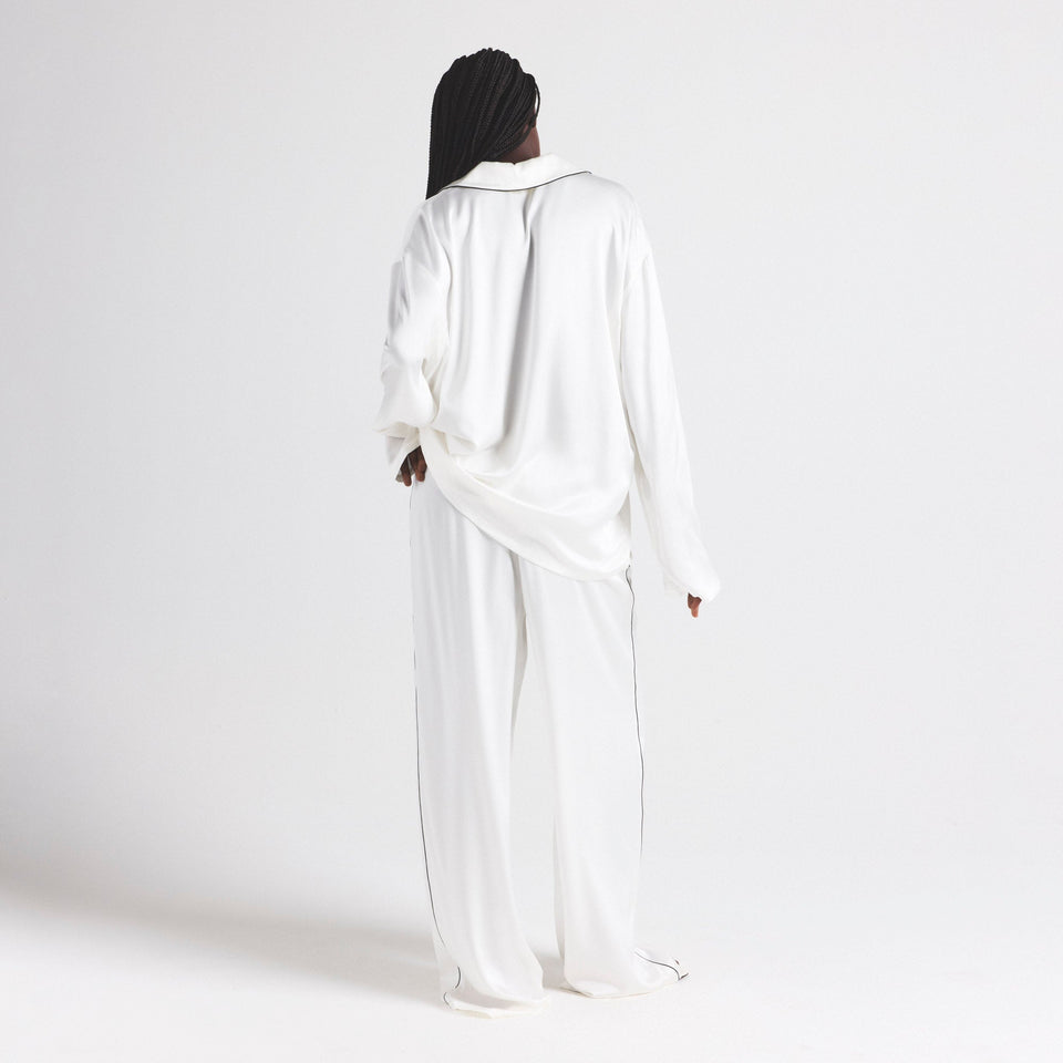 SILK LONG SLEEP SET | IVORY