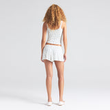 SOFT LOUNGE LACE CAMI AND SHORT SET | BLUE GARDEN PRINT