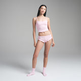 LOGO POINTELLE CROPPED CAMI SET | CHERRY BLOSSOM