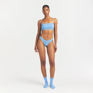 LIGHTWEIGHT COTTON LACE THONG | SURF DAINTY FLORAL PRINT