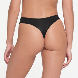 FITS EVERYBODY PICOT THONG | ONYX