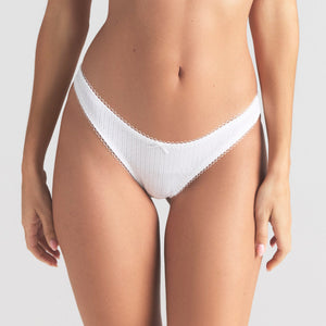 POINTELLE DIPPED THONG | SNOW