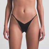 SHINE FOUNDATIONS DEEP V FRONT STRING THONG | ONYX