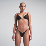 SHINE FOUNDATIONS DEEP V FRONT STRING THONG | ONYX