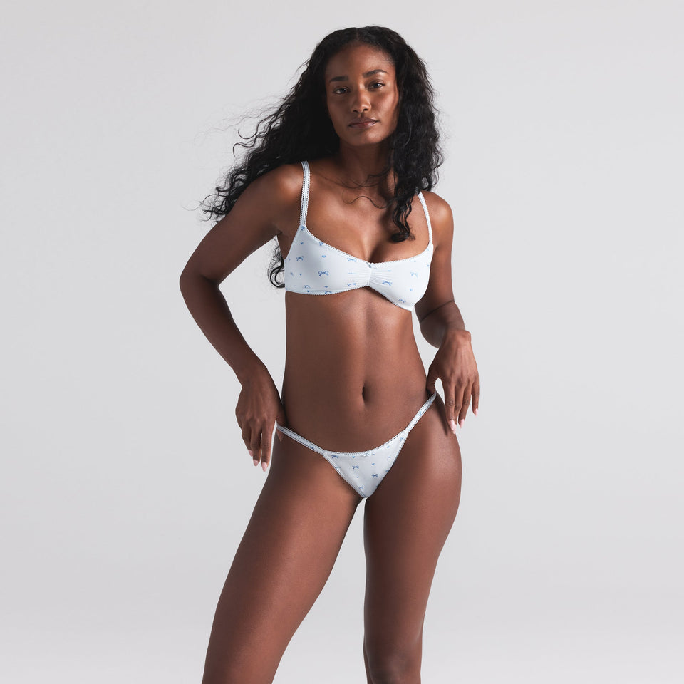 FITS EVERYBODY PICOT STRING THONG 5-PACK | BLUE QUARTZ MULTI