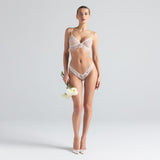 ULTRA FINE LACE BUTTERFLY THONG | MARBLE