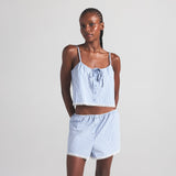 COTTON POPLIN SLEEP CAMI | CADET STRIPE