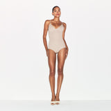 COTTON SHAPEWEAR THONG BODYSUIT | LINEN