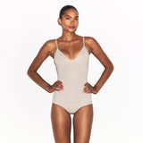 COTTON SHAPEWEAR THONG BODYSUIT | LINEN