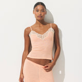 SHEER RIB LACE CAMI | VILLA