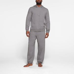FLEECE LOUNGE MENS CLASSIC HOODIE | DARK HEATHER GREY
