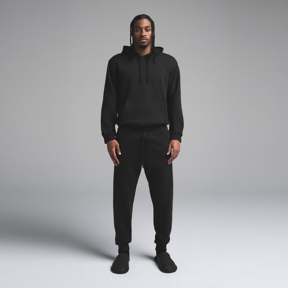 FLEECE LOUNGE MENS CLASSIC HOODIE | WASHED ONYX