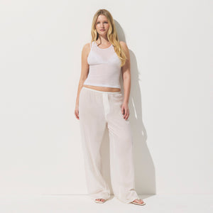 SHEER RIB CREWNECK TANK | SNOW
