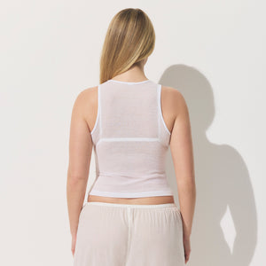 SHEER RIB CREWNECK TANK | SNOW