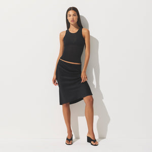 SHEER RIB CREWNECK TANK | SOOT