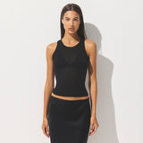 SHEER RIB CREWNECK TANK | SOOT