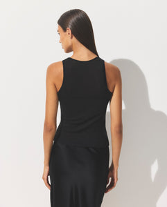 SHEER RIB CREWNECK TANK | SOOT