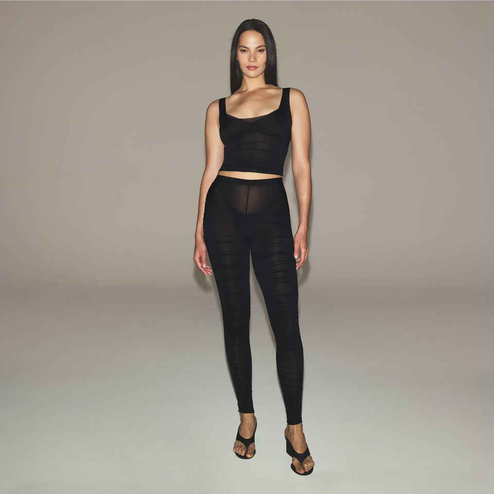 MILKY SHEER TANK | OBSIDIAN