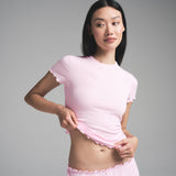 LOGO POINTELLE T-SHIRT | CHERRY BLOSSOM