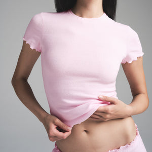 LOGO POINTELLE T-SHIRT | CHERRY BLOSSOM