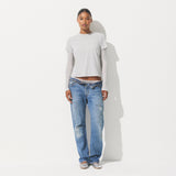 SHEER JERSEY T-SHIRT | LIGHT HEATHER GREY