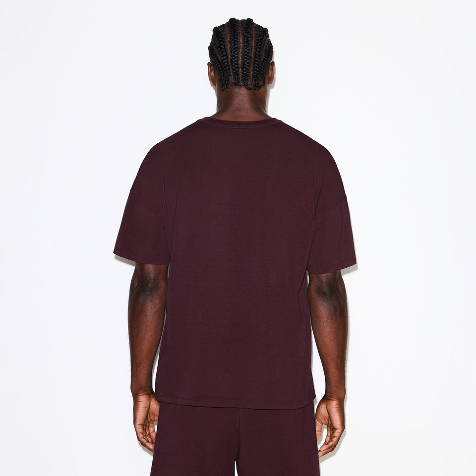 JERSEY LOUNGE MENS OVERSIZED T-SHIRT | CURRANT