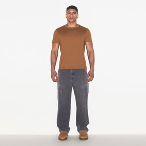 SKIMS COTTON MENS CLASSIC T-SHIRT | RUSSET