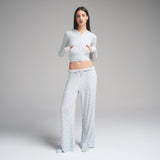 SOFT LOUNGE ZIP UP HOODIE | CLOUD CANDY HEART PRINT