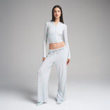 SOFT LOUNGE ZIP UP HOODIE | CLOUD CANDY HEART PRINT
