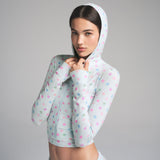 SOFT LOUNGE ZIP UP HOODIE | CLOUD CANDY HEART PRINT