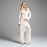 FLEECE LOUNGE FITTED JACKET | ECRU