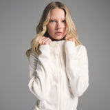 FLEECE LOUNGE FITTED JACKET | ECRU