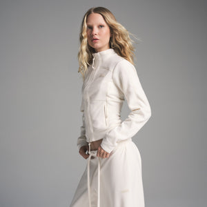 FLEECE LOUNGE FITTED JACKET | ECRU