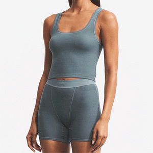COTTON RIB BOXER | LIGHT HEATHER GREY