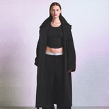 BOYFRIEND FLEECE OVERSIZED TRENCH COAT | WASHED ONYX