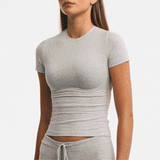 COTTON JERSEY T-SHIRT | LIGHT HEATHER GREY